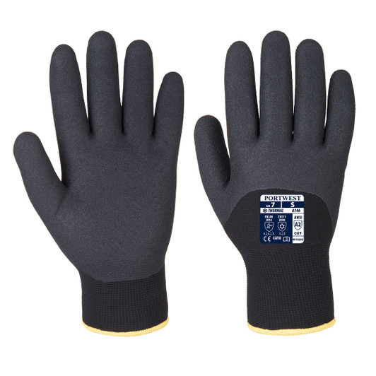 Portwest Arctic Winter Glove - Nitrile Sandy - A146 Black