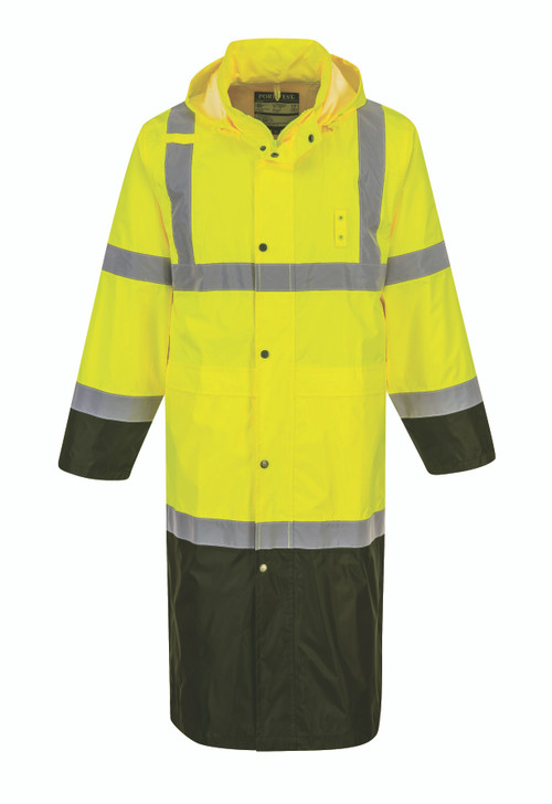 Portwest Hi-Vis Contrast Rain Coat 48"