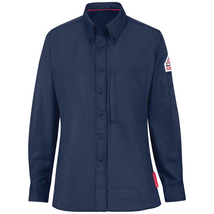 Bulwark FR Women's iQ Series Lightweight Comfort Woven Shirt - QS23 - Navy