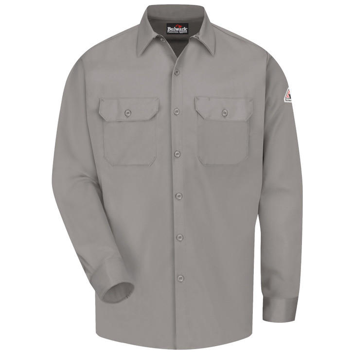 Bulwark FR Men's Midweight Excel FR Comfortouch Work Shirt - SLW2GY