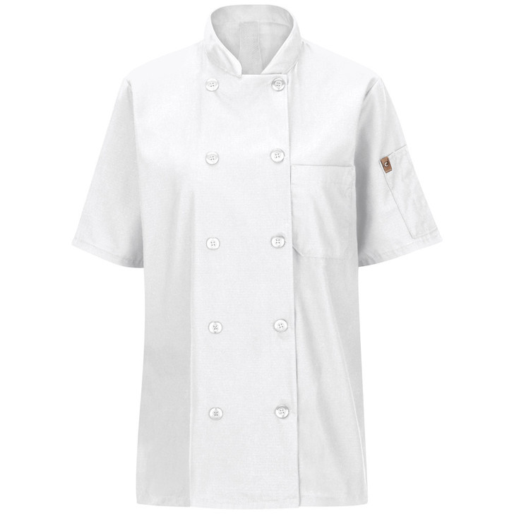 Chef Designs Women's Chef Coat with MIMIX and OilBlok - 041X White