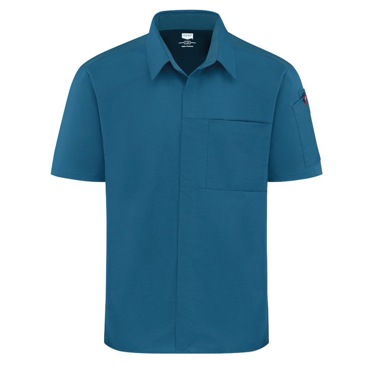 Chef Designs Men's Airflow Cook Shirt with OilBlok - 502M Teal