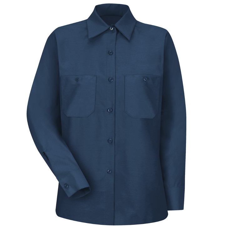 Red Kap Women's Long Sleeve Industrial Work Shirt - SP13NV