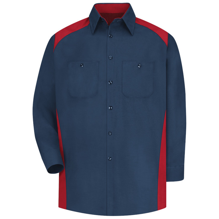 Red Kap Men's Long Sleeve Motorsports Shirt - SP18RN