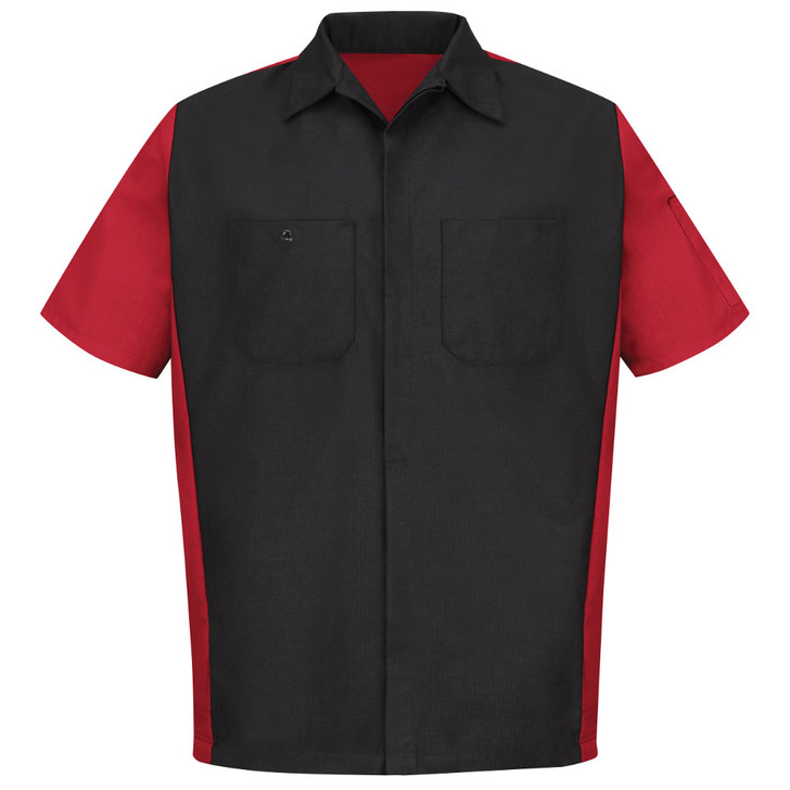 Red Kap Men's Long Sleeve Two-Tone & Solid Color Crew Shirt - SY10