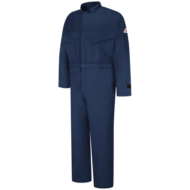 Bulwark FR Flame Resistant Deluxe Coverall - Excel FR Comfortouch with Leg Zippers & Suppression Tabs - CLZ4 Navy
