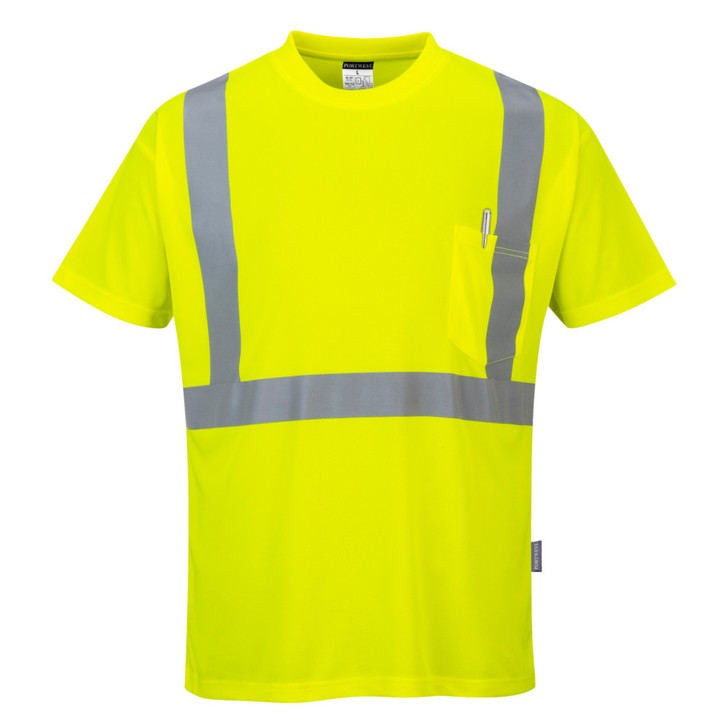 Portwest Hi-Vis Pocket T-Shirt - S190