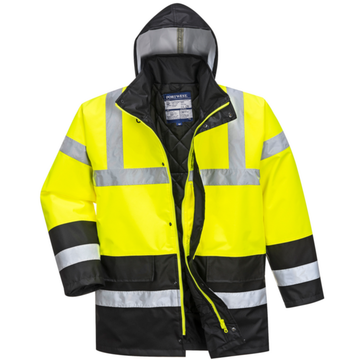 Portwest Insulated Hi-Vis Contrast Traffic Jacket - US466