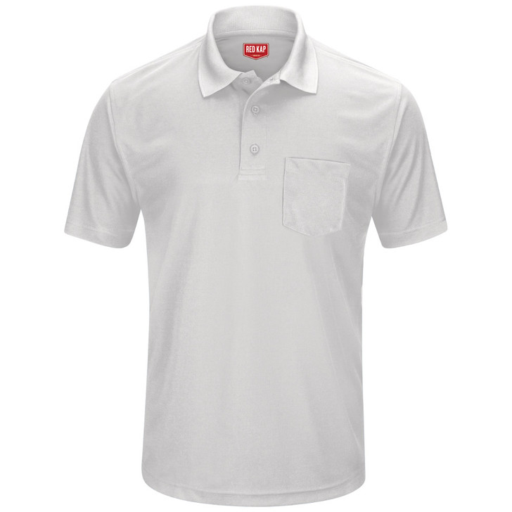 Red Kap Men's Performance Knit Core Polo with Pocket - SK98SV Silver