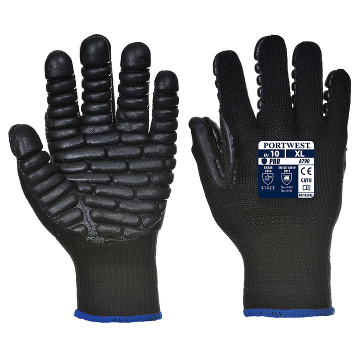 Portwest Anti Vibration Glove - A790 Black