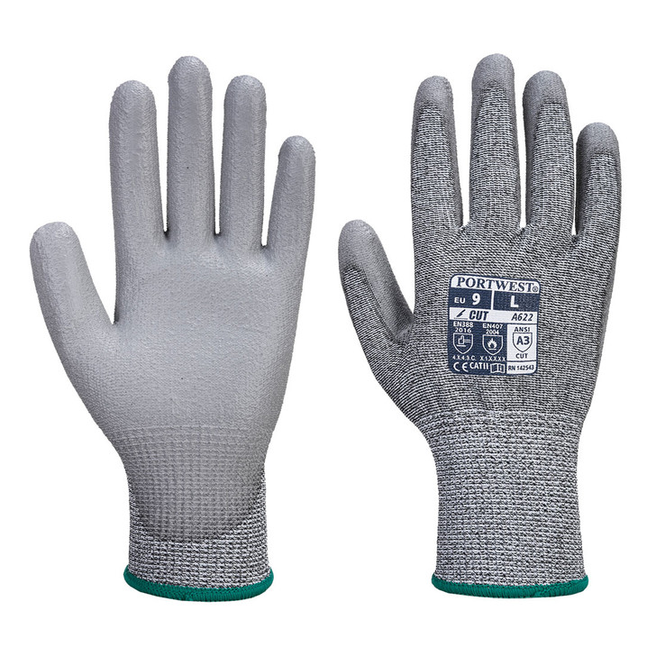 Portwest MR Cut PU Palm Glove - A622 Gray