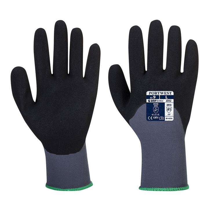 Portwest DermiFlex Ultra Glove - PU/ Nitrile foam - A352 Gray/Black