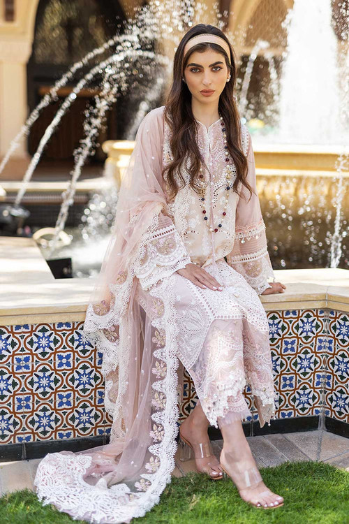 Sobia Nazir 3 Piece Custom Stitched Suit - Pink - LB21154