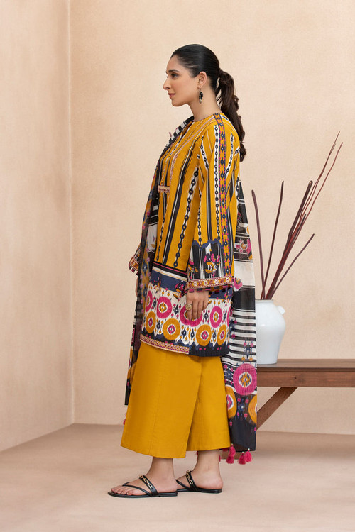 Sapphire 3 Piece Custom Stitched Suit - Yellow - LB21744