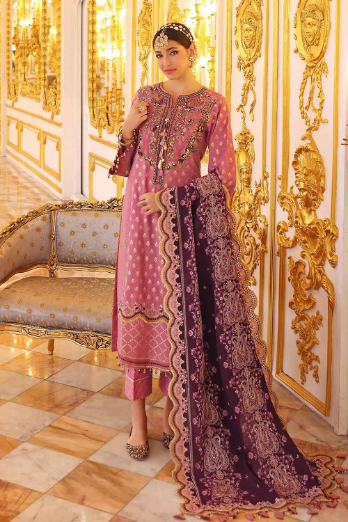 Gul Ahmed 3 Piece Custom Stitched Suit - Purple - LB22582