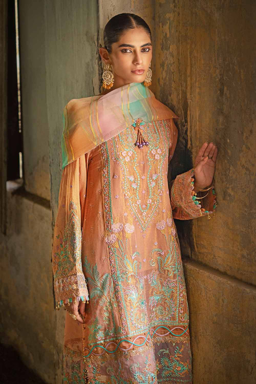 Gul Ahmed 3 Piece Custom Stitched Suit - Pink - LB27057