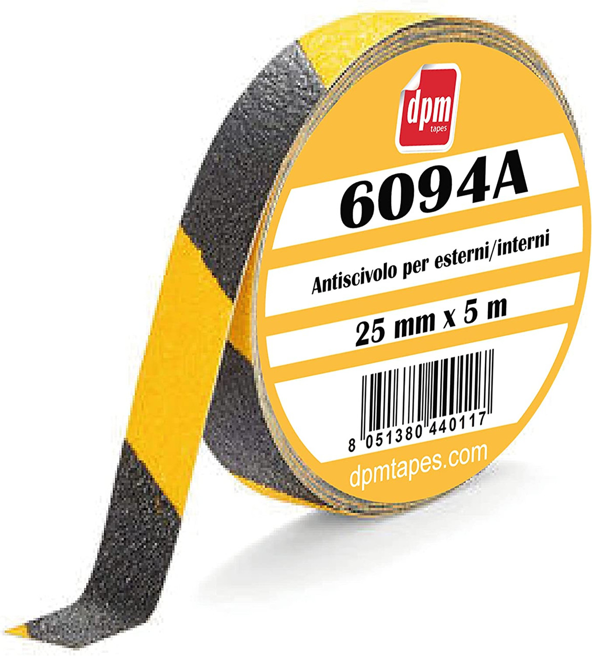 6094A - Nastro Adesivo antiscivolo giallo/nero per interni/esterni
