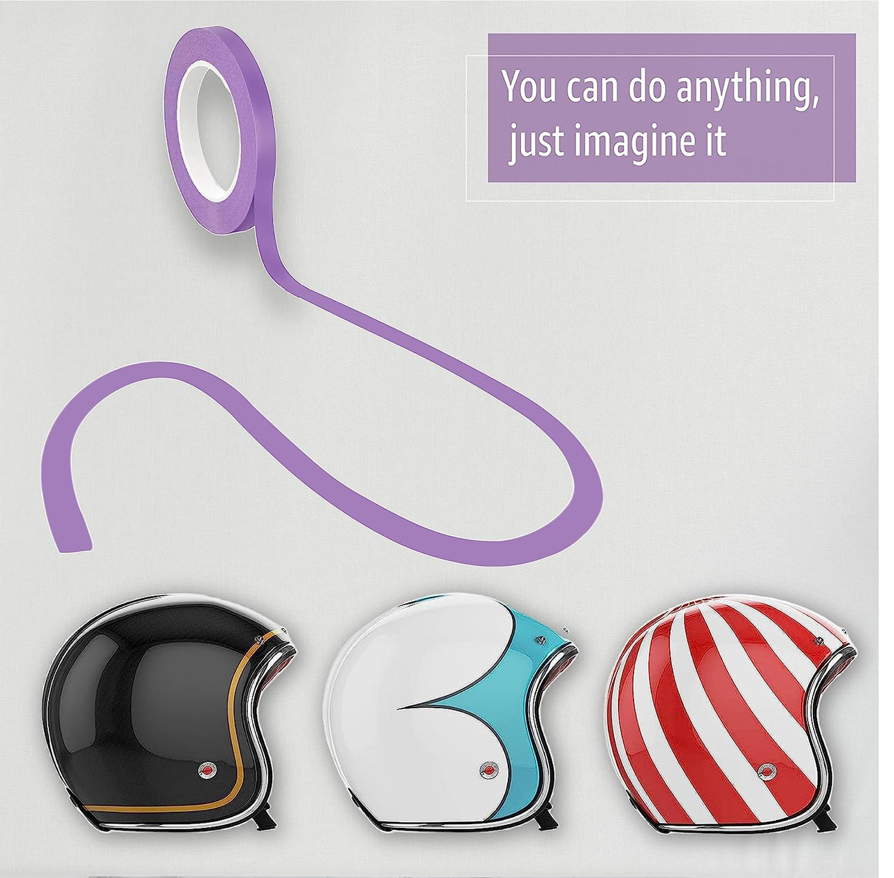 Nastro Mascheratura Dpm Tapes - Vinilico, 3mm X 55m, Viola, Per Precisione - Foto 7