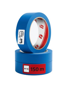 Dpm tapes - Confezione Nastro Mascheratura di Precisione per Esterni/interni | Resistente ai Raggi UV, Adesione Affidabile, Rimozione Pulita, Fai da Te - 3 Pezzi - 3x(25 mm x 50 m) - Blu