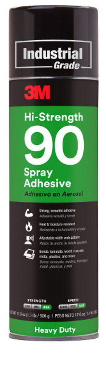 Adesivo spray a elevata tenuta 3M 90, Trasparente, Cilindro pressurizzato, 500 ml