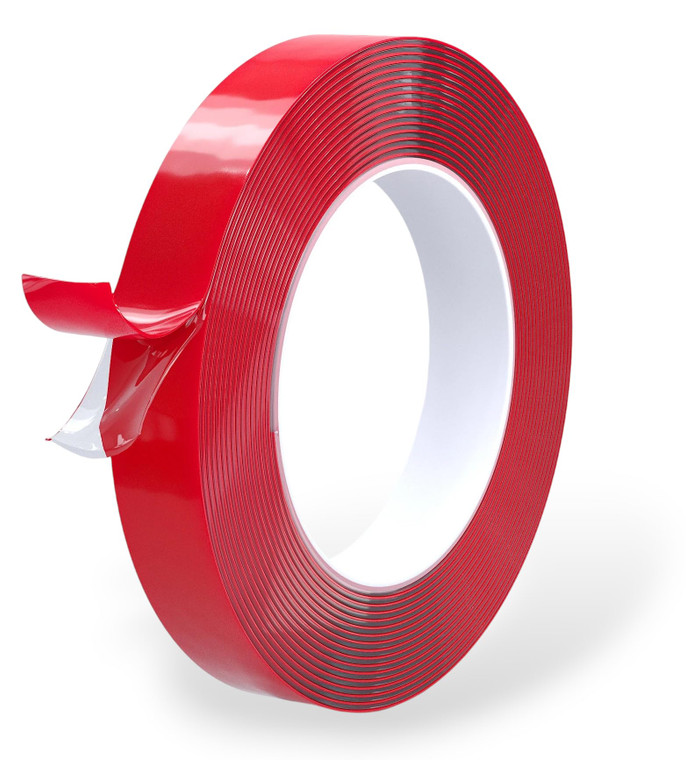 Dpm Tapes – Nastro Biadesivo Acrilico Trasparente Extraforte per Montaggi Invisibili di Strisce LED, Setup Scrivanie, Poster, Foto, Accessori Auto, Hobby, Fai da te, Resistente al calore - 12 mm x 3 m