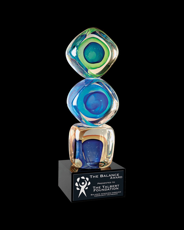 Glass Art Award - Stacked Blocks