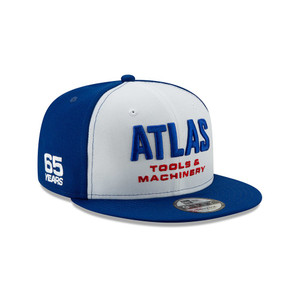 Atlas Machinery ATL-WHITELIGHTBLUE65 Atlas Snapback Hat - White/Light Blue