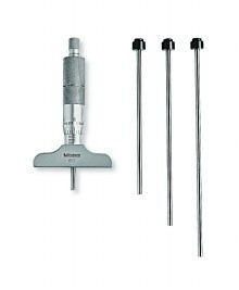 Mitutoyo MTI-129-128 6" Depth Micrometer, 2.5" Base