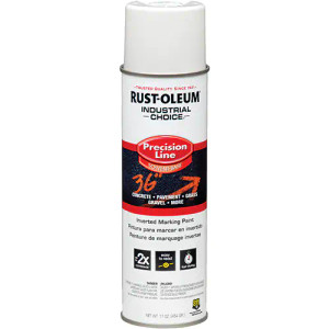 Rust-Oleum RUS-203030V Precision Line Solvent Based Inverted Marking Paint White