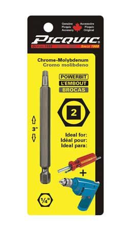 PicQuic PIQ-88012  3" Powerbit - #2 Robertson