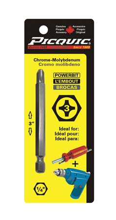PicQuic PIQ-88023  3" Powerbit - #3 Phillips