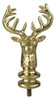 Metal Elks Head Ornament Gold