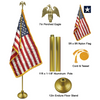 11' Gold Aluminum Pole Indoor Flag Set