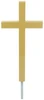 13 inch gold Christian cross flagpole ornament, Eder PC12