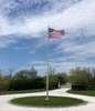 Zeus Aeolus 35' External Halyard Fiberglass Flagpole - 35X