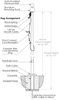 Zeus Aeolus 80' Internal Halyard Fiberglass Flagpole - 80I drawing