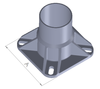 Zeus Aeolus 35' Anchor Base Internal Halyard Fiberglass Flagpole - AB 35I drawing