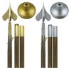 Armed forces indoor flags displayed on oak poles with spear ornaments (pole, spear and stand sold separately)