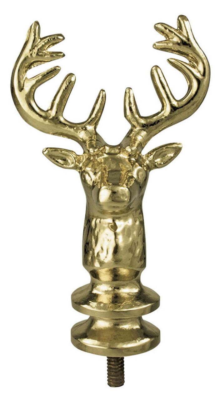 Metal Elks Head Ornament Gold