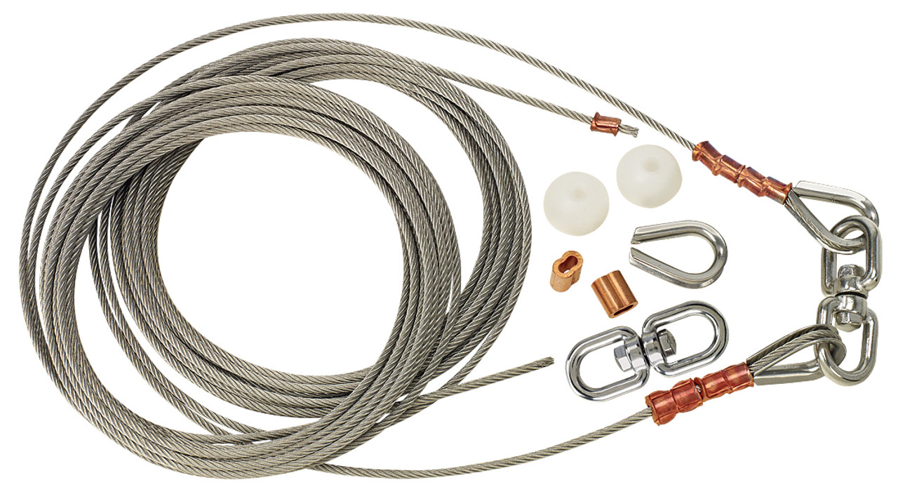 Wire Halyard Flag Pole Cable Assembly