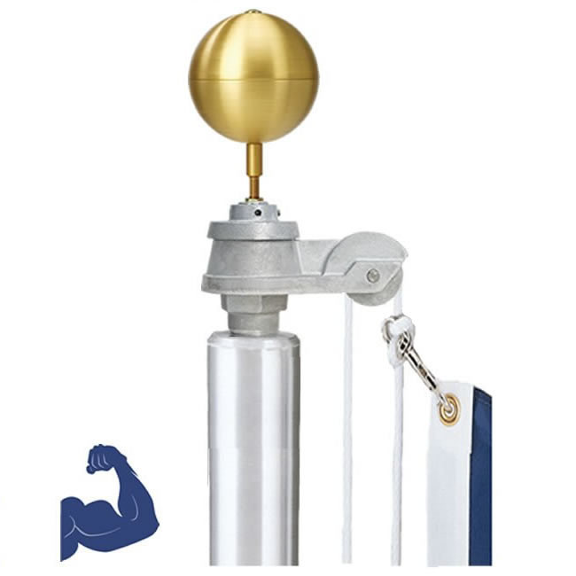 Concord American Xtreme Series XESR high wind external halyard flagpole XESR60H23