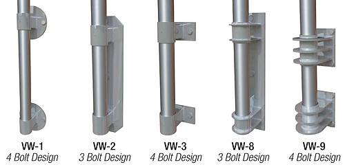 Concord American vertical wall mount flagpole brackets