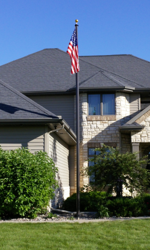 Zeus Aura 20' Residential Fiberglass Flagpole - 20R