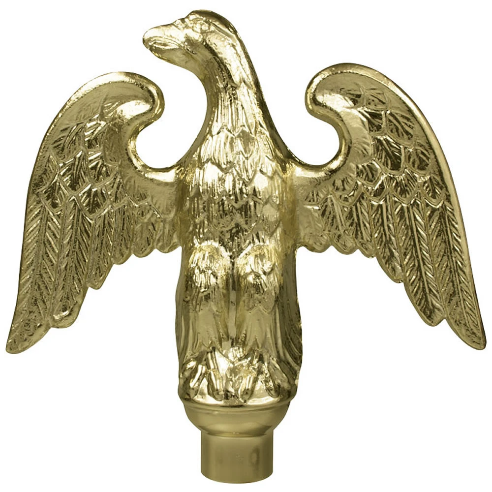 Brass plated perched eagle ornament