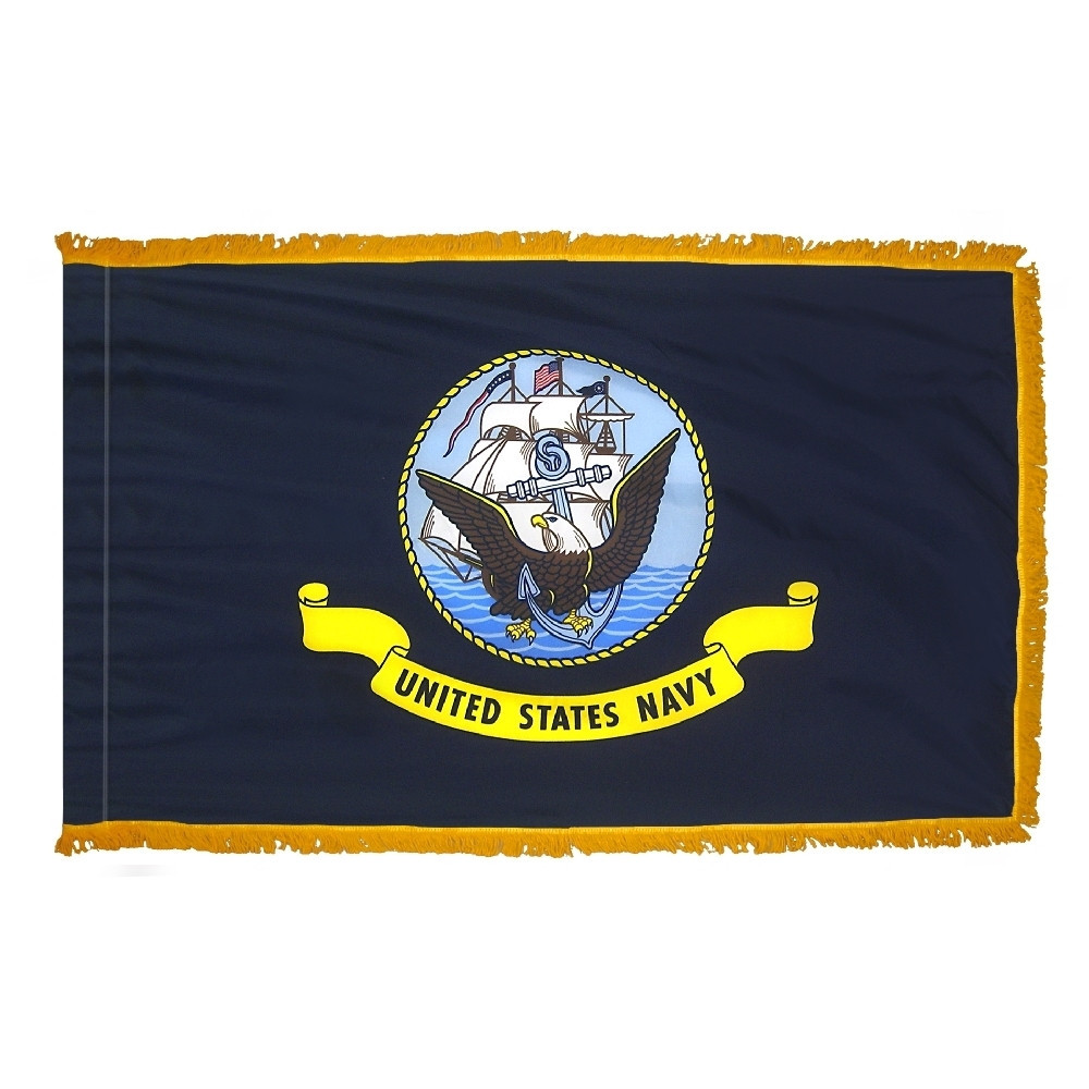 Navy indoor parade flag 3x5 nylon