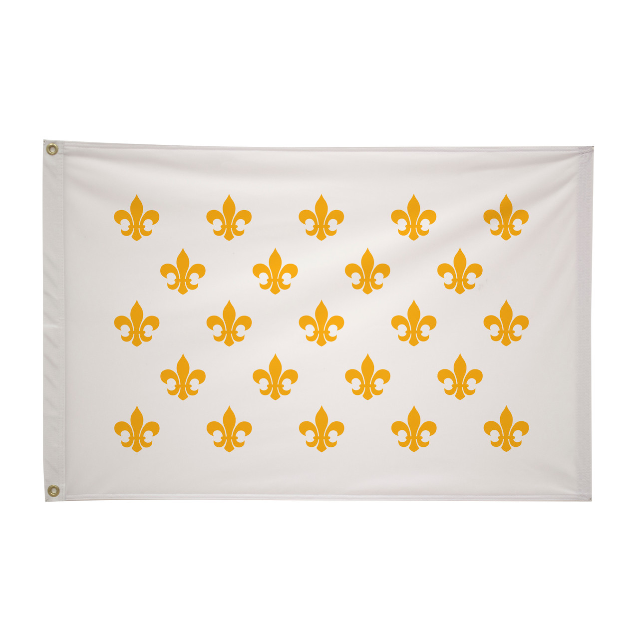 Fleur-de-lis Flag (White, 23 Gold Lilies)