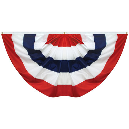 3' x 6' Cotton Pleated Fan, No Stars