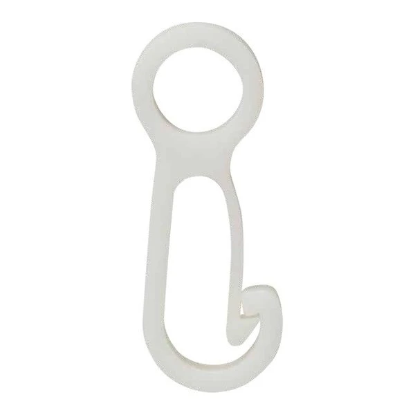 White cast nylon flag snap 2-3/4 inch