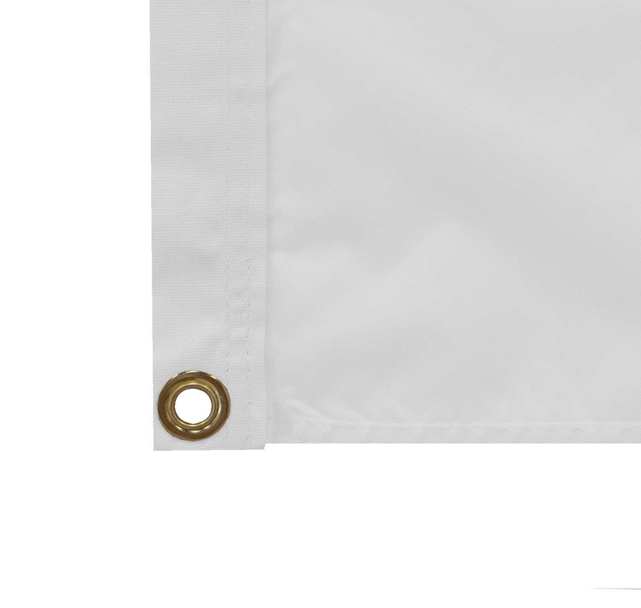 City flag canvas header and brass grommets