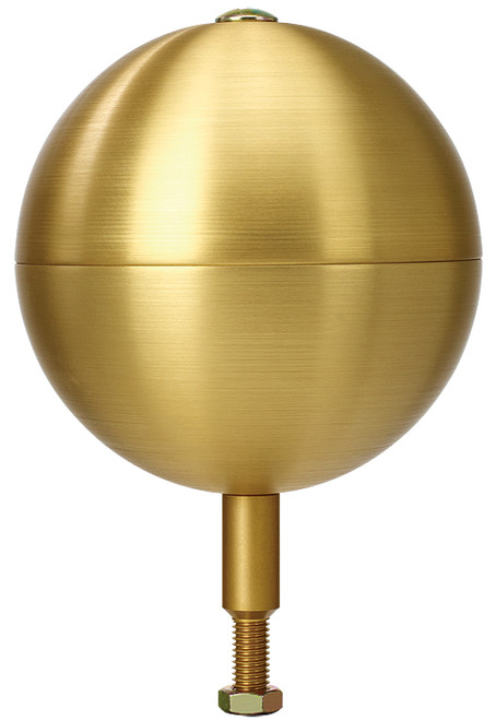 Gold Aluminum Flagpole Ball Ornament